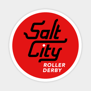 Salt City Roller Derby Logo B/W Magnet